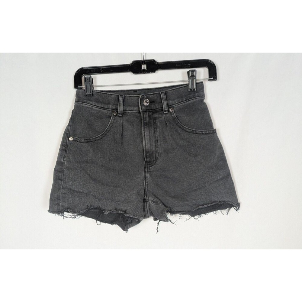 Express Mom Shorts 00 Women's Black Super High Rise Denim Jean Casual Summer